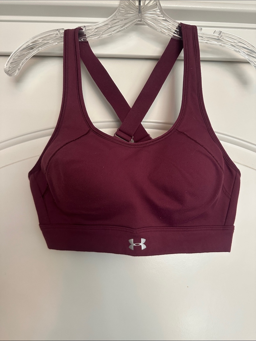 Under Armour Women's Maroon Crossback Sports Bra